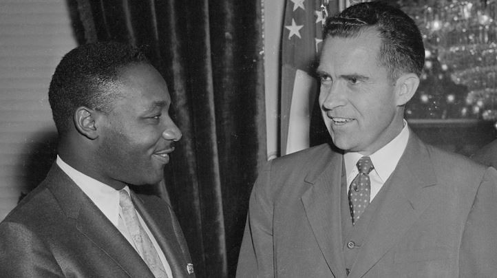 [photo of Richard Nixon with Martin Luther King]
