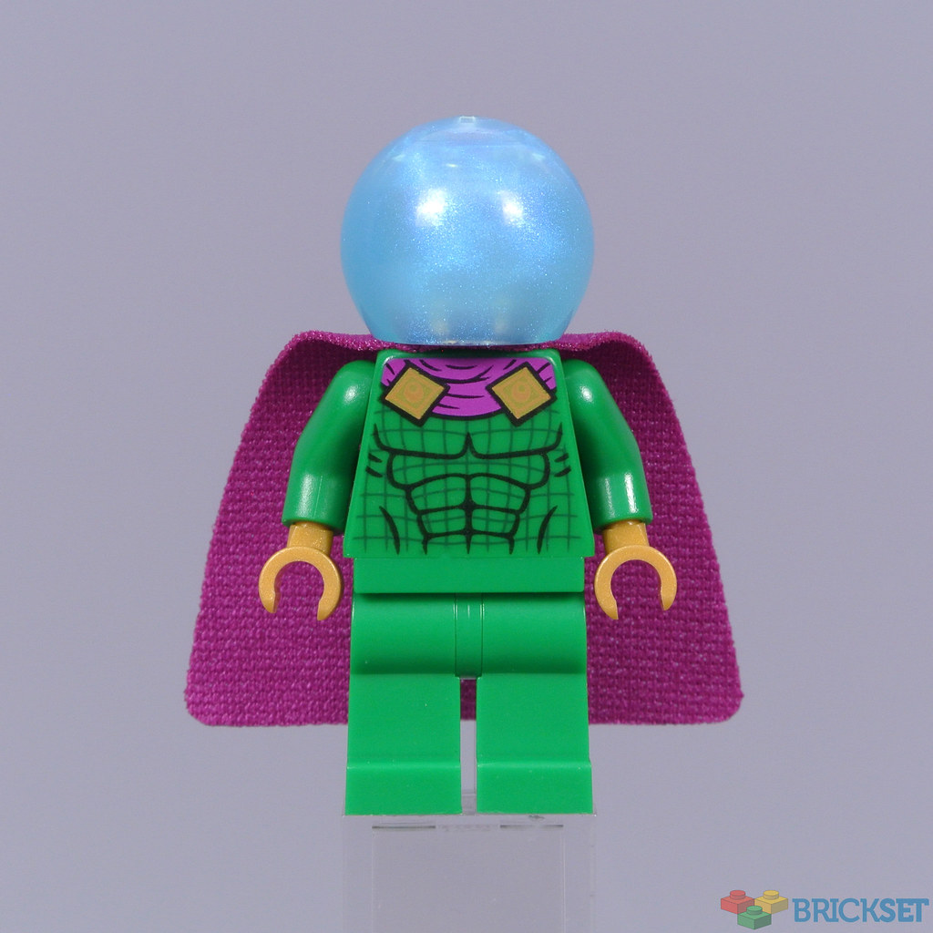 Custom Designed Minfigure Mysterio with Trans Green Helmet Printed On LEGO Parts 