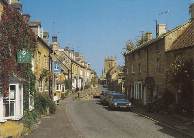 High Street, Blockley old postcard 1980s