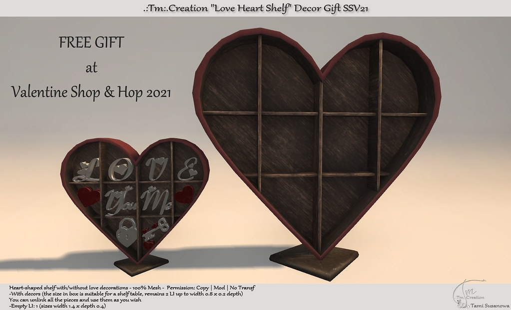 "Love Heart Shelf" Valentine Decor FREE GIFT for Shop & Hop Valentine
