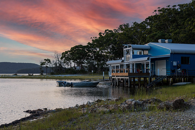 Sunset at Frothy Coffee Boatshed  [Explored]