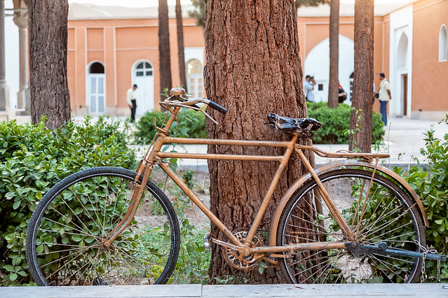 Old bicycle in St. Mary Church of New Julfa, in Isfahan, Iran