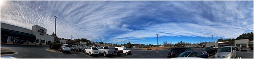 panoramas clouds sky shoppingcenter mariettaga iphone12 snapseed stevefrenkelphotos parkinglot cars sunlight
