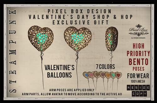 FREE GIFT Valentine’s SL Shop & Hop PIXEL BOX DESIGN