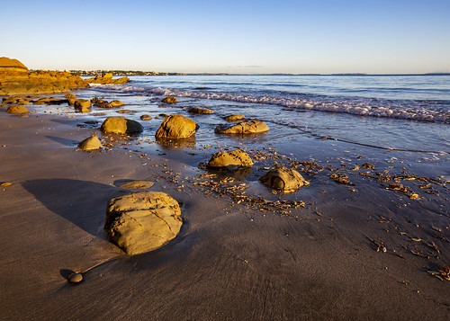saintleonardsbay nz newzealand hauraki gulf belmont beach sunrise tide morning landscape waterscape northshore stone auckland