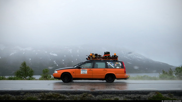 20190704_25 Orange car in the Carbage Run, near Geiranger, Norway