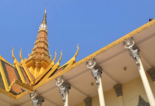 Phnom Penh royal palace roofs