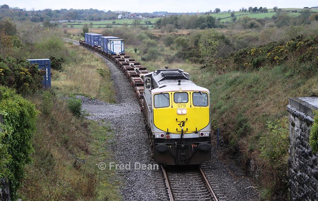 Irish Rail 079 at Killiaghan Bridge.
