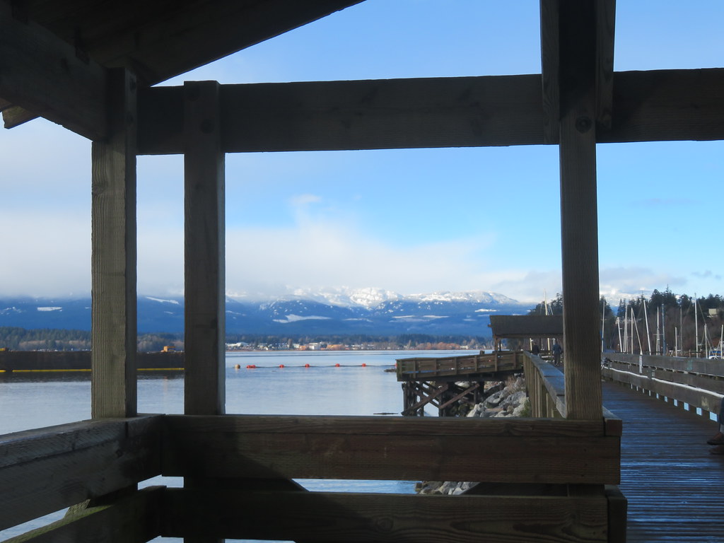 A view from the pier at the Comox Marina.