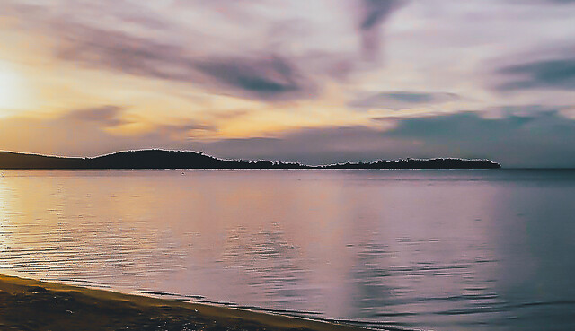 Sunset Atmospheric At The Lake