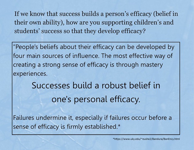 Educational Postcard: How are you supporting children’s and students’ success so that they develop efficacy?