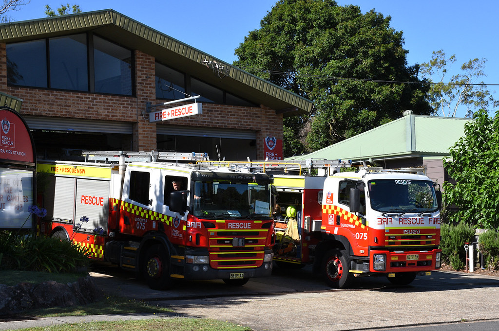 Fire Engines, Fire Station, Berowra, Sydney, NSW.