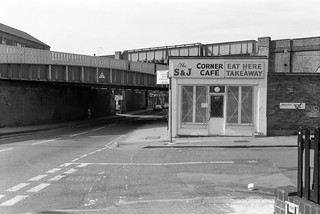 Cafe,  Coldharbour Lane, Camberwell, Lambeth, 1989 89-4j-65