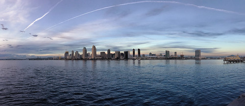 sandiego california usa evening sunset cityscape panorama microsoft dxo photoshop topazlabs ice apple iphone