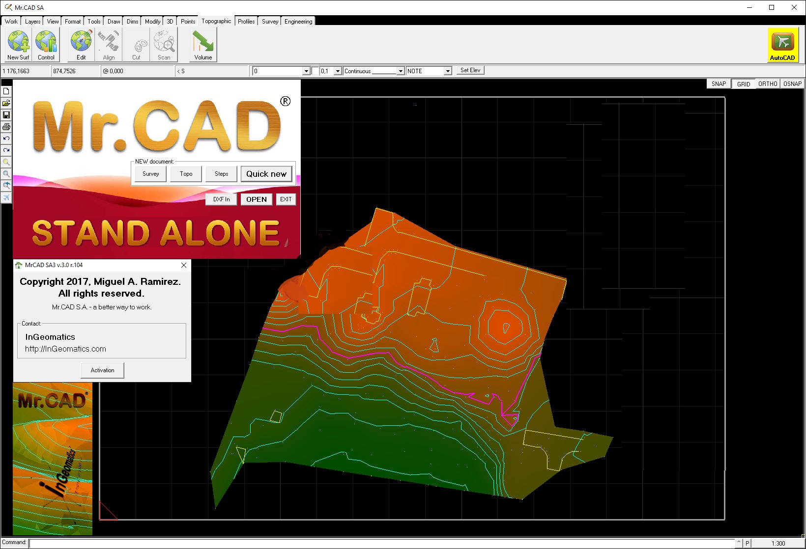 Working with InGeomatics Mr.CAD Stand Alone 3 v3.0 r.104 full