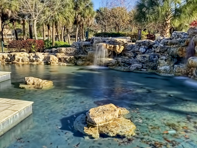 Veterans Park Waterfalls, 1036 Royal Palm Beach Blvd, Royal Palm Beach, Florida, USA