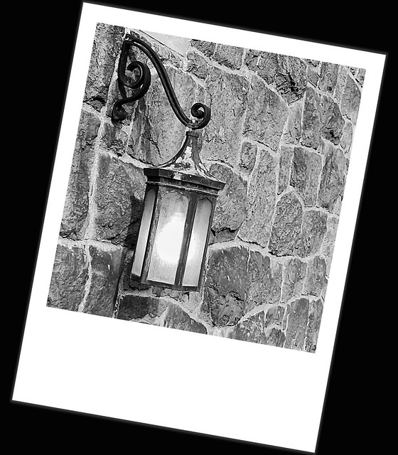 Lantern on a Stone Wall