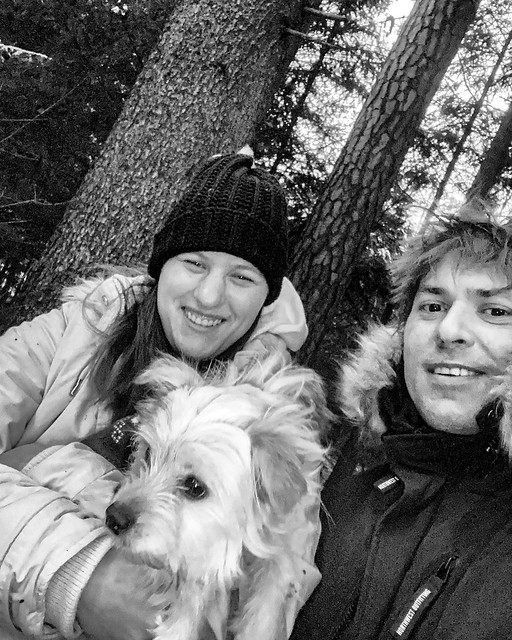 Go for a Walk with my beautiful fiancee and our lovely dog called Laica.