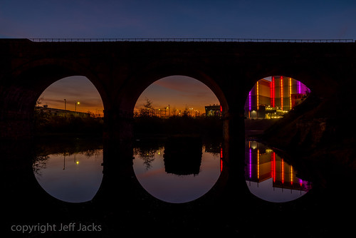 hdpentaxdfa2470mmf28edsdmwr mvv bridge lights k1 railbridge reflections shakybridge redsky westonmillviaduct energyfromwaste incinerator devon efw camelsheadcreek sunset pentax plymouth camelshead arches combinedheatpower railwayviaduct colours chp shakeybridge night colouredlights mvvenvironmentdevonport