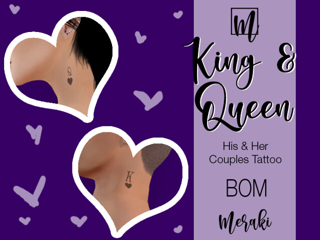 Meraki – King & Queen BOM neck tattoo