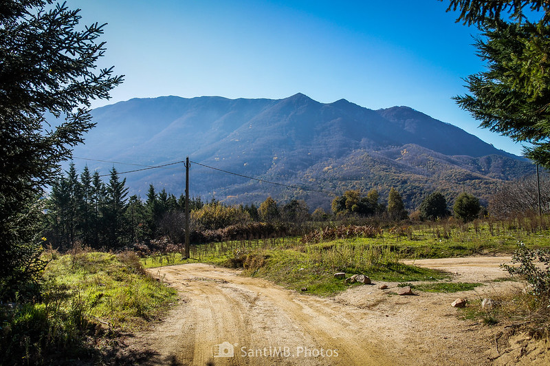 El Montseny desde el Sendero del Castanyer de les Nou Branques