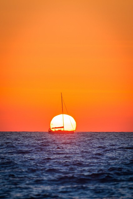 Sailing into the sun