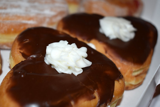 Heart Shaped Cream Filled Donuts.