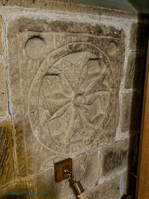 Derbyshire - Eyam Parish Church - Stone Carved Cross