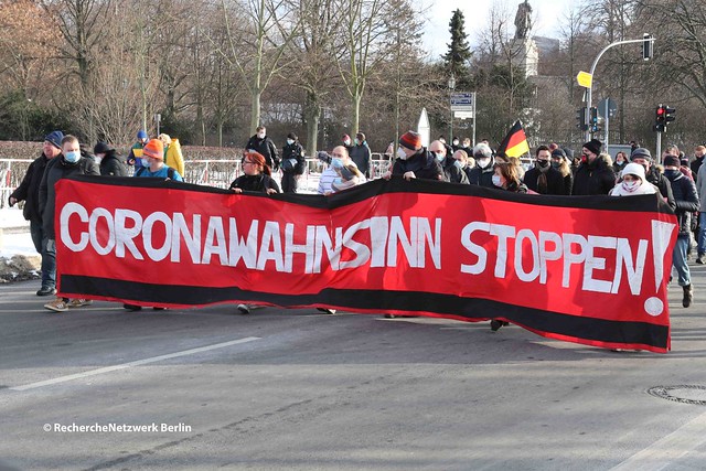 13.02.2021 Berlin: Demonstration von Lelya Bilge (AfD) gegen Corona- Infektionsschutz