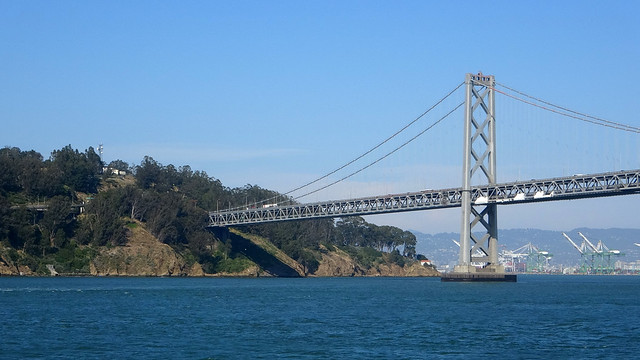 Bay Bridge NHP as seen from Bridge 2 Bridge Cruise with Red & White Fleet in San Francisco, CA