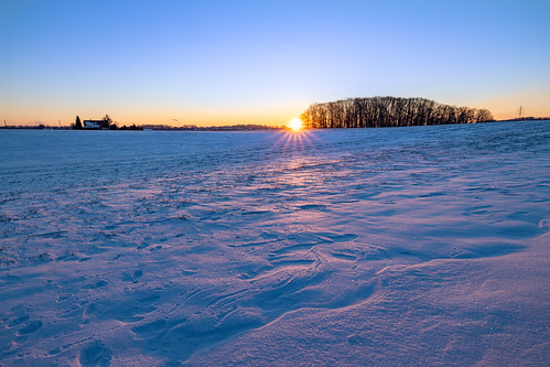 sunrise landscape sun winter snow germany niederrhein nrw