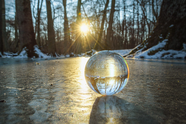 Taken the plunge on ice with the glass ball
