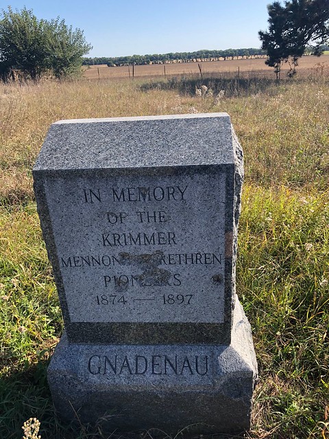 10-4-20 - a marker for old Gnadenau, in Marion County