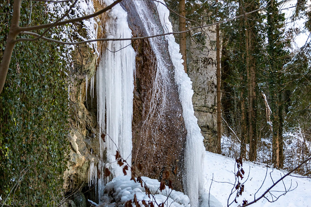 Vereister Wasserfall am Drackensteiner Hang