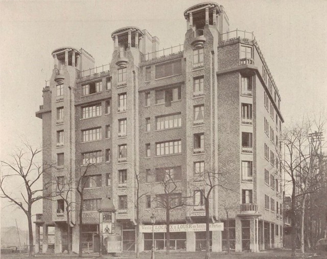 Immeuble HBM Henri Sauvage et Charles Sarrazin, 163 boulevard de l'Hôpital en 1907