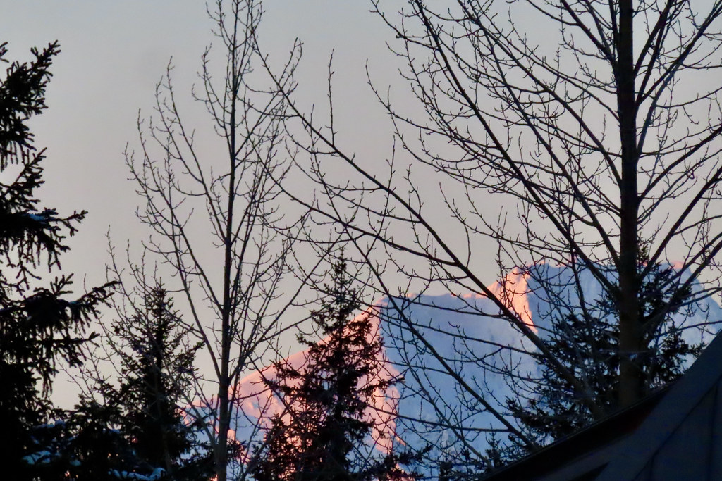 Morning light on Mount Alpenglow, Alaska