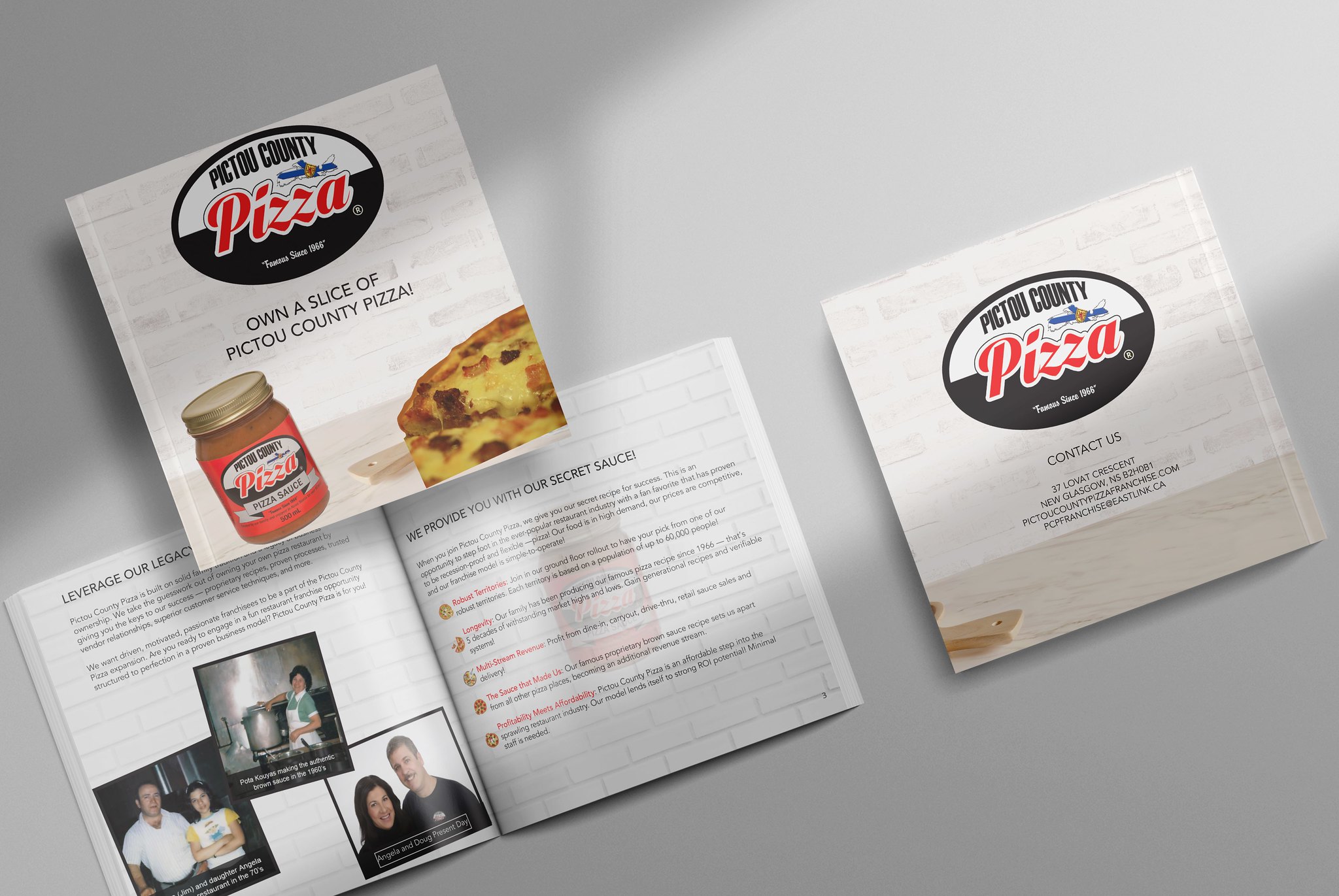 Pictou County Pizza Bifold Brochure Design Broken Rice Media LLC Tuyen Chau