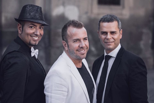 Israel Quintana, Juan Dávila y Adán Robaina, integrantes de Swingstar, en una imagen promocional