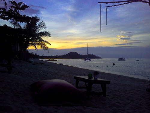asia events thailand places kohsamui sunset sea sky beach water bar boats coast sand