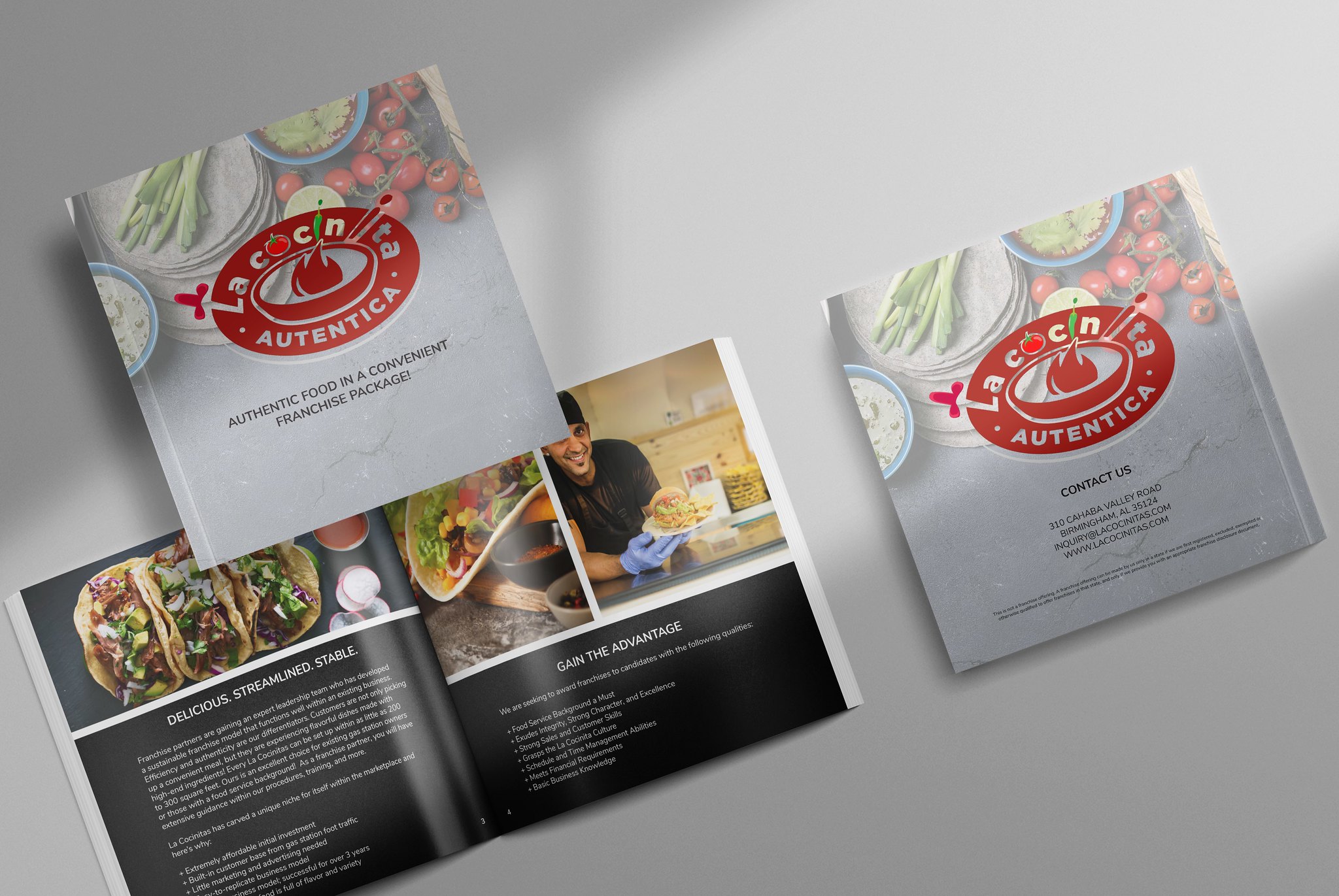 La Cocinitas Bifold Brochure Design Broken Rice Media LLC Tuyen Chau