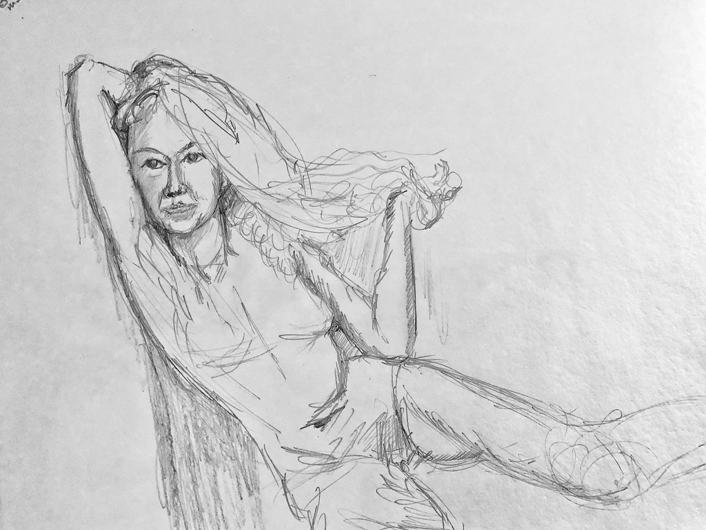 Zoom life drawing session with Olja from Instagram
