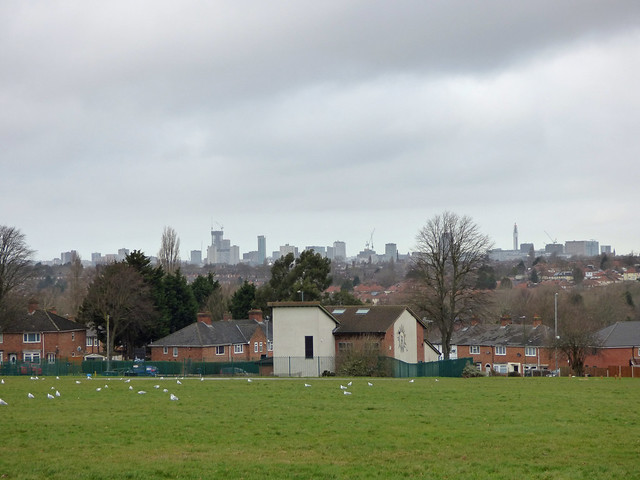 Birmingham skyline from the Oaklands Recreation Ground