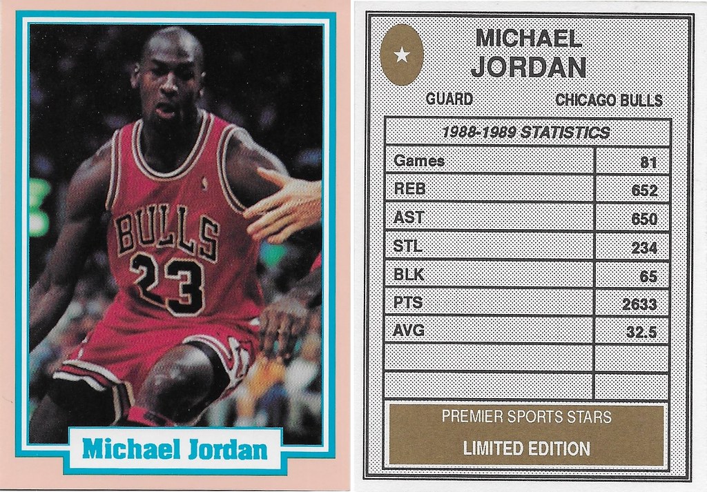 1990 Premier Sports Stars - Jordan, Michael (no ball)