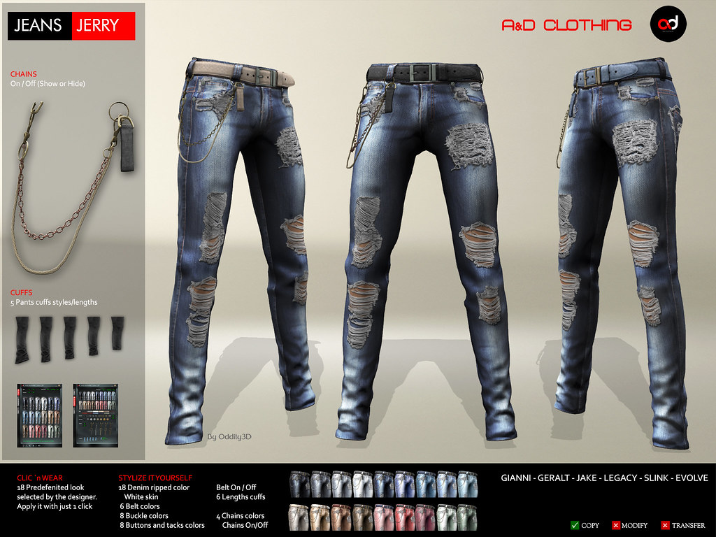 ! A&D Clothing – Pants -Jerry-  FatPack