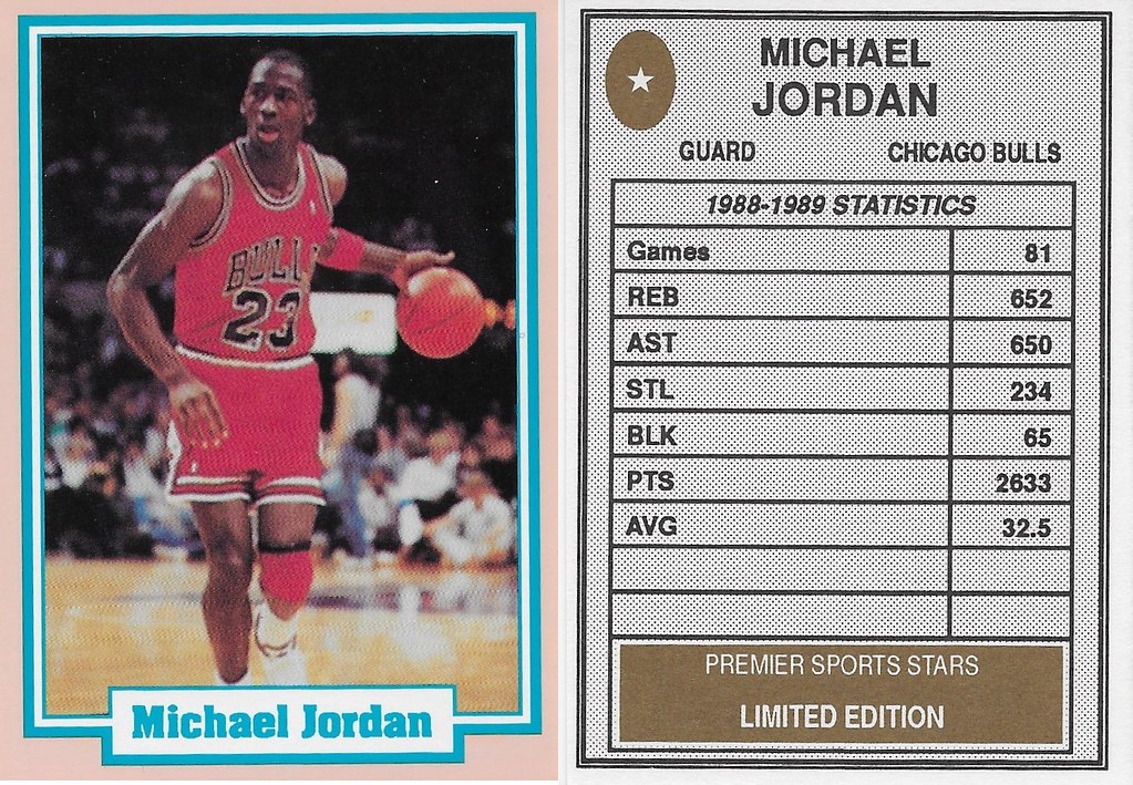 1990 Premier Sports Stars - Jordan, Michael (dribbling)