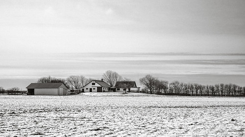 blackwhitephotos architecture bw field landscape nature snow winter struer centraldenmarkregion denmark