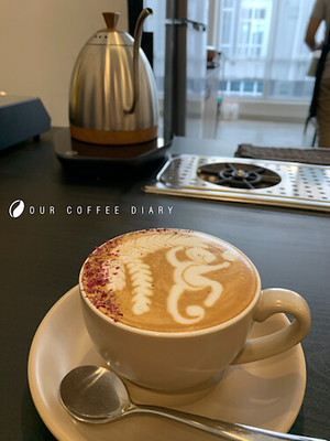 monkey latte art