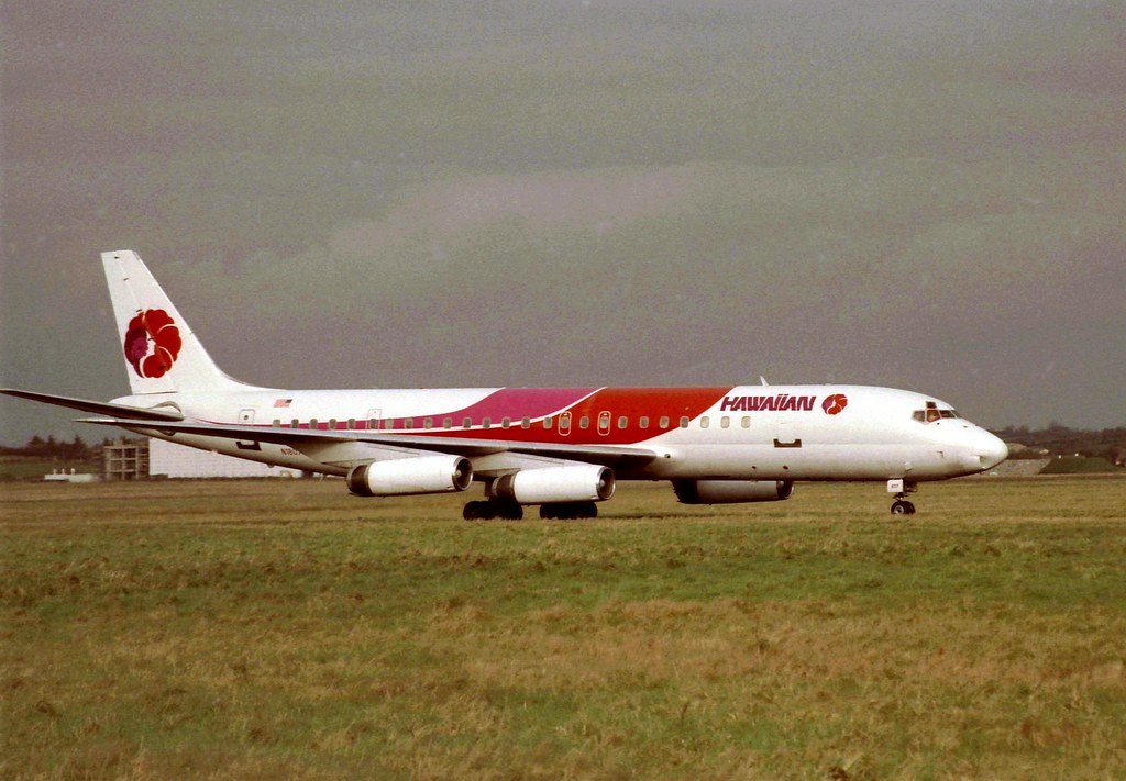 Hawaiian Airlines DC-8-62 N1807 at Shannon in 1992