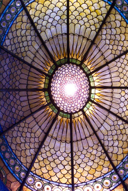 Wauseon Ohio  ~Fulton County Courthouse ~ Historic ~ Oval Stain Glass Ceiling ~ Downtown Historic  District   ..