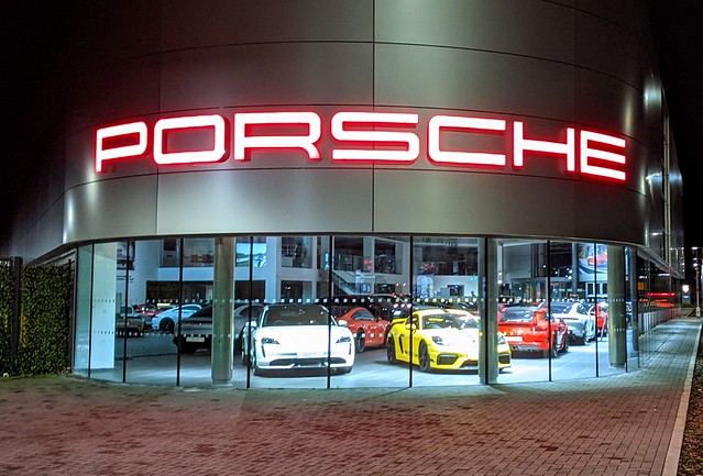 Porsche showroom at Preston